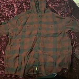 American Eagle Hooded Flannel
